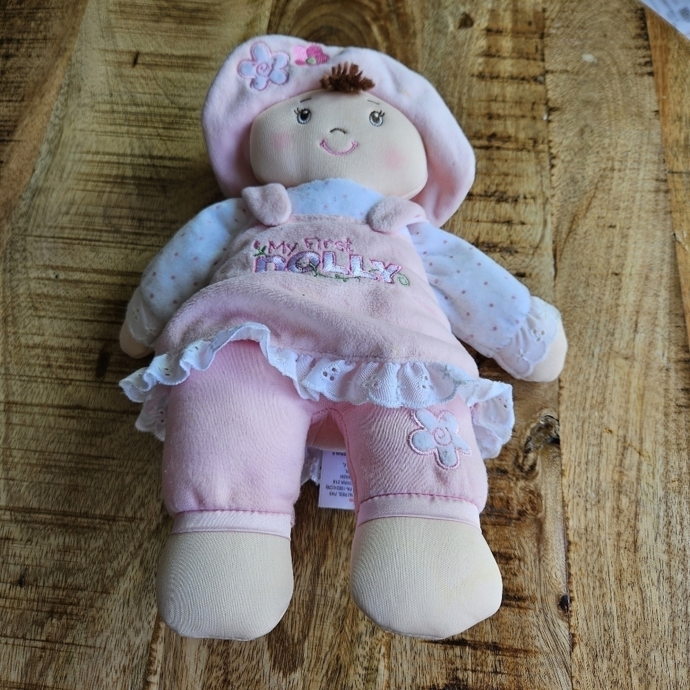 Baby Gund MY FIRST DOLLY Plush Doll Blue Eyes Blonde Hair Stuffed Plush Toy